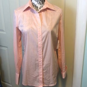 Tahari Button Up Sherbet Long Sleeve M NWT